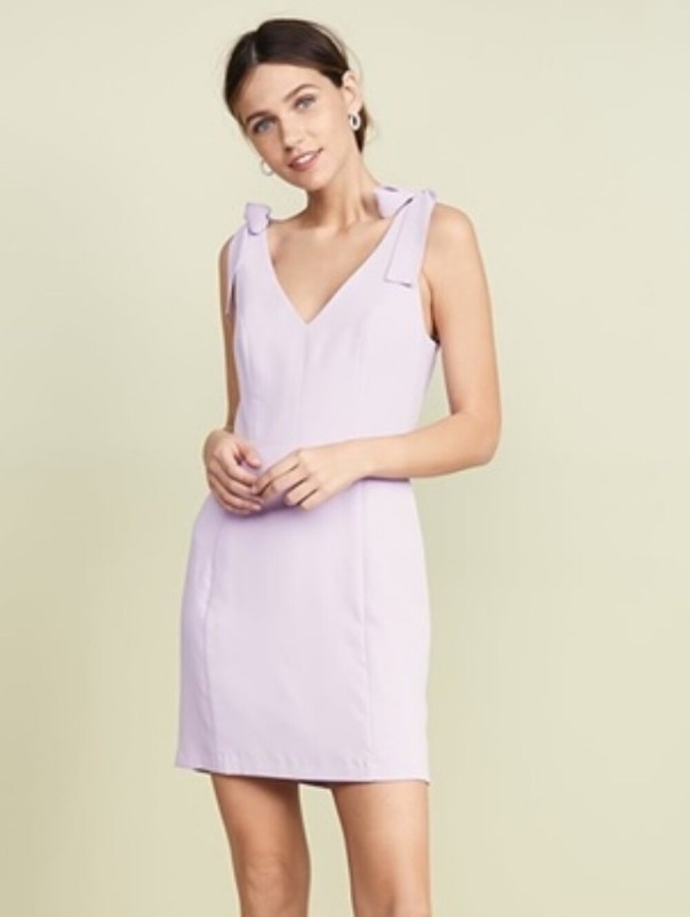 Amanda Uprichard Women's Lavender Purple Allora Mini Dress Sz L